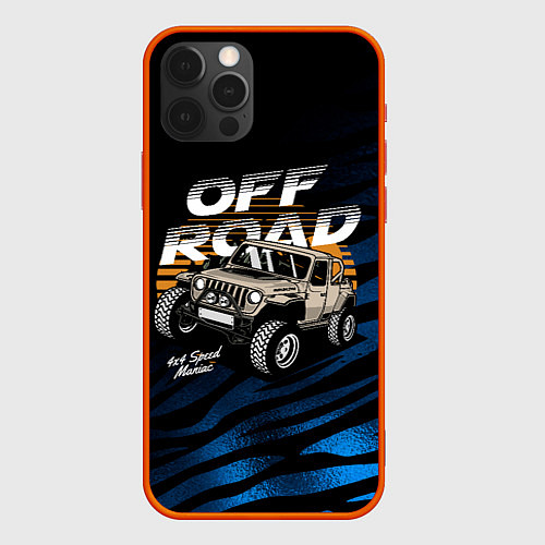 Чехол iPhone 12 Pro OFF - ROAD Внедорожник / 3D-Красный – фото 1