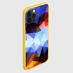 Чехол для iPhone 12 Pro Абстрактный цветной узор из треугольников Abstract, цвет: 3D-желтый — фото 2