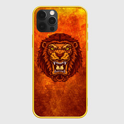 Чехол для iPhone 12 Pro Лев Солнечный, цвет: 3D-желтый