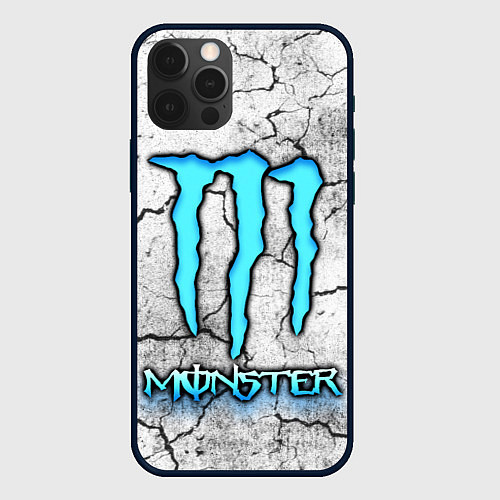 Чехол iPhone 12 Pro MONSTER WHITE БЕЛЫЙ МОНСТР / 3D-Черный – фото 1
