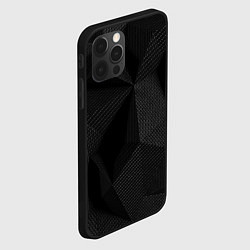 Чехол для iPhone 12 Pro КАРБОН ПОЛИГОНЫ, цвет: 3D-черный — фото 2