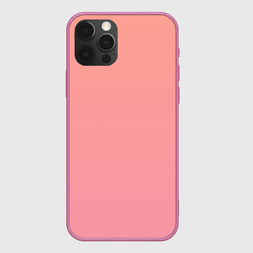 Чехол iPhone 12 Pro Gradient Roseanna Orange to pink / 3D-Малиновый – фото 1