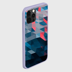 Чехол для iPhone 12 Pro Абстрактный геометрический паттерн Abstract geomet, цвет: 3D-светло-сиреневый — фото 2