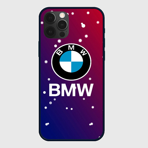 Чехол iPhone 12 Pro BMW Градиент Краска / 3D-Черный – фото 1