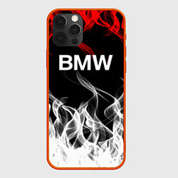 Чехол для iPhone 12 Pro Bmw надпись, цвет: 3D-красный
