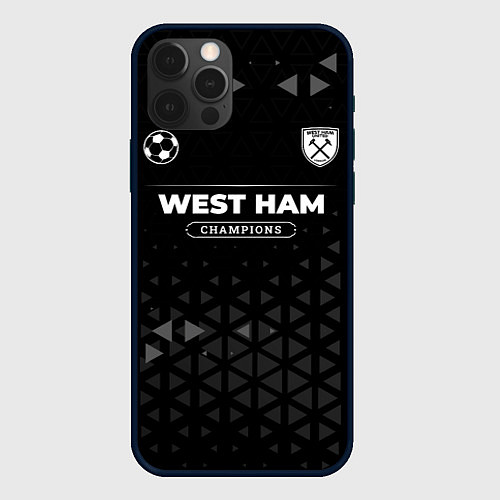 Чехол iPhone 12 Pro West Ham Champions Uniform / 3D-Черный – фото 1