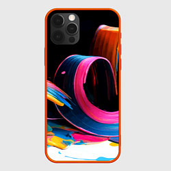 Чехол iPhone 12 Pro Разноцветный мазки краски Абстракция Multicolored