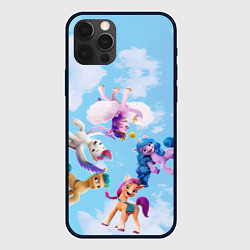 Чехол iPhone 12 Pro My Little Pony летают в облаках