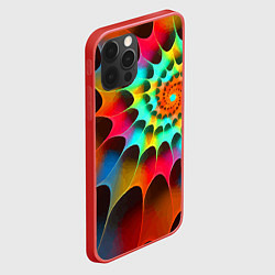 Чехол для iPhone 12 Pro Красочная неоновая спираль Colorful neon spiral, цвет: 3D-красный — фото 2