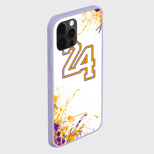 Чехол iPhone 12 Pro Коби Брайант Lakers 24 / 3D-Светло-сиреневый – фото 2