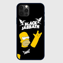 Чехол для iPhone 12 Pro Black Sabbath Гомер Симпсон Simpsons, цвет: 3D-черный