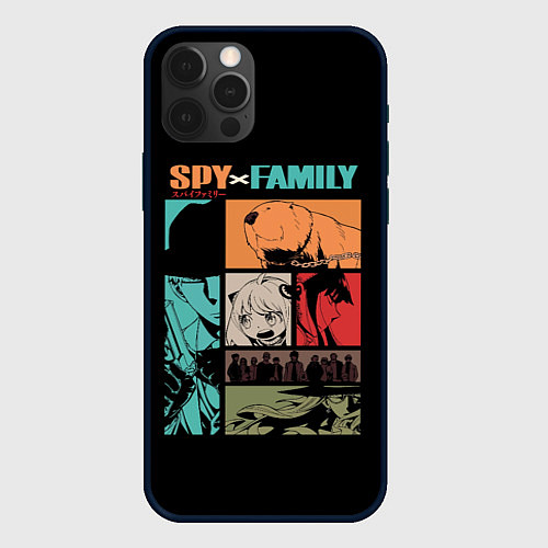 Чехол iPhone 12 Pro SPY X FAMILY СЕМЬЯ ШПИОНА ВСЕ / 3D-Черный – фото 1