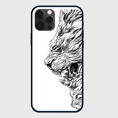 Чехол iPhone 12 Pro LION pride / 3D-Черный – фото 1