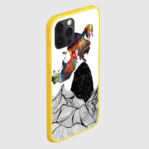 Чехол iPhone 12 Pro Mystery man / 3D-Желтый – фото 2