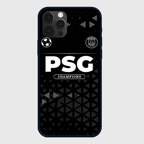 Чехол iPhone 12 Pro PSG Champions Uniform / 3D-Черный – фото 1
