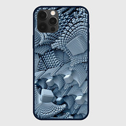 Чехол для iPhone 12 Pro GEOMETRIC FRACTAL CUBES, цвет: 3D-черный