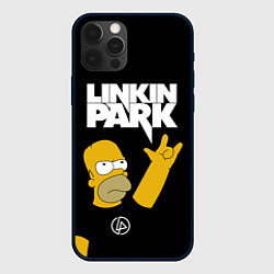 Чехол для iPhone 12 Pro LINKIN PARK ГОМЕР СИМПСОН, SIMPSONS, цвет: 3D-черный