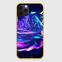 Чехол для iPhone 12 Pro Абстрактная неоновая композиция Abstract neon comp, цвет: 3D-желтый