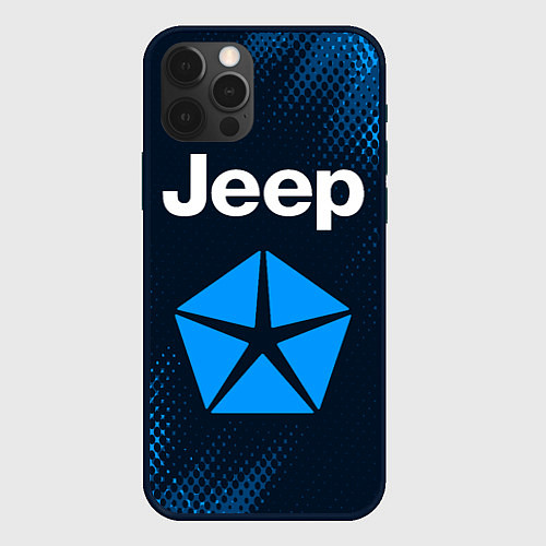 Чехол iPhone 12 Pro JEEP Абстракция / 3D-Черный – фото 1