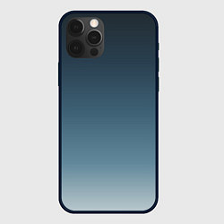 Чехол для iPhone 12 Pro GRADIENT shades of blue, цвет: 3D-черный