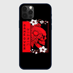 Чехол iPhone 12 Pro Игра Окончена Красный Череп