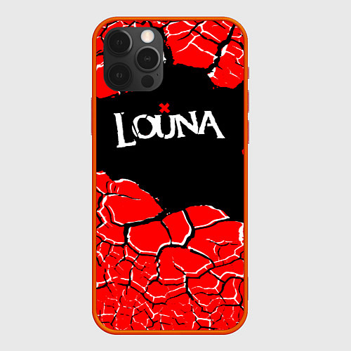 Чехол iPhone 12 Pro Louna band ТРЕЩИНЫ / 3D-Красный – фото 1