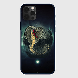 Чехол для iPhone 12 Pro Большая ядовитая змея, цвет: 3D-черный