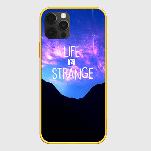 Чехол iPhone 12 Pro Life Is Strange - абстракция / 3D-Желтый – фото 1