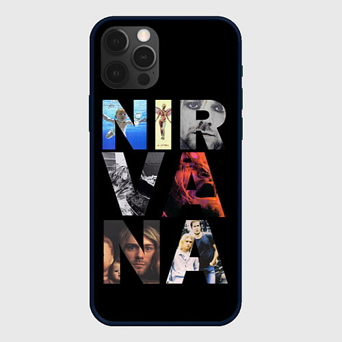 Чехол iPhone 12 Pro Nirvana Альбомы / 3D-Черный – фото 1