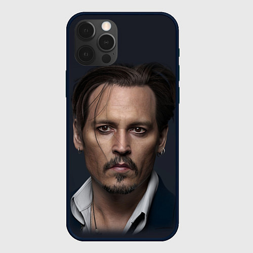 Чехол iPhone 12 Pro Джонни Депп Johnny Depp / 3D-Черный – фото 1