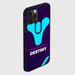 Чехол для iPhone 12 Pro Символ Destiny в неоновых цветах на темном фоне, цвет: 3D-черный — фото 2