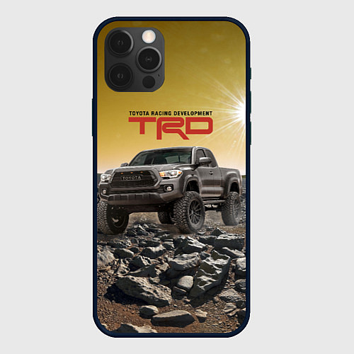 Чехол iPhone 12 Pro Toyota Racing Development Desert Тойота в каменист / 3D-Черный – фото 1