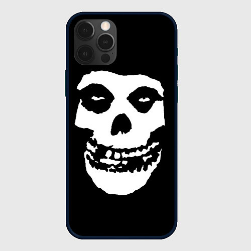 Чехол iPhone 12 Pro Misfits череп / 3D-Черный – фото 1