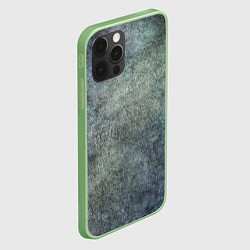 Чехол для iPhone 12 Pro Серая текстура с трещинами, цвет: 3D-салатовый — фото 2