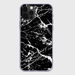 Чехол iPhone 12 Pro Текстура чёрного мрамора Texture of black marble