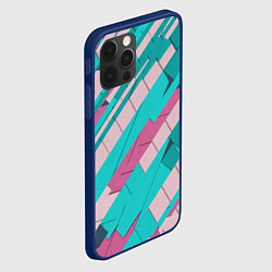 Чехол для iPhone 12 Pro Striped, цвет: 3D-тёмно-синий — фото 2