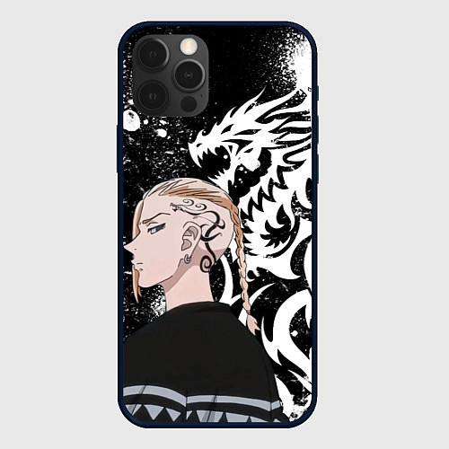 Чехол iPhone 12 Pro ДРАКЕН И БЕЛЫЙ ДРАКОН - ТОСВА / 3D-Черный – фото 1