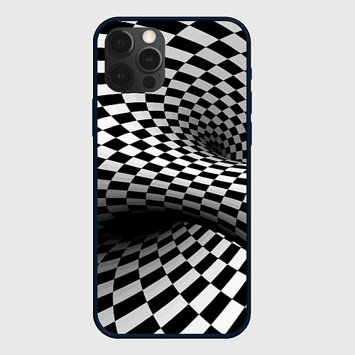 Чехол iPhone 12 Pro Геометрическая объёмная композиция Авангард / 3D-Черный – фото 1
