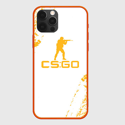 Чехол iPhone 12 Pro Cs go КРАСКА / 3D-Красный – фото 1