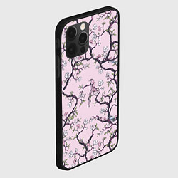 Чехол для iPhone 12 Pro Цветы Сакуры и Птицы На Ветках, цвет: 3D-черный — фото 2