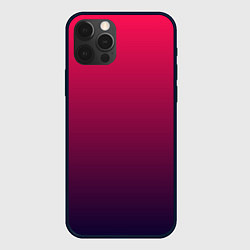 Чехол для iPhone 12 Pro RED to dark BLUE GRADIENT, цвет: 3D-черный