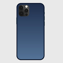 Чехол для iPhone 12 Pro Gradient Dark Blue, цвет: 3D-черный