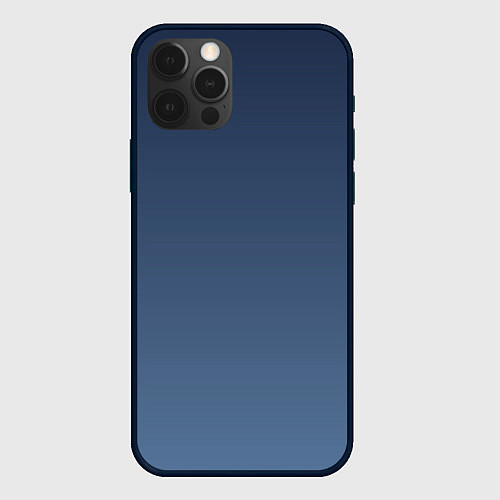 Чехол iPhone 12 Pro Gradient Dark Blue / 3D-Черный – фото 1