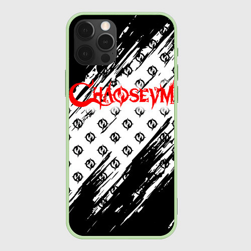 Чехол iPhone 12 Pro Chaoseum Pattern Logo / 3D-Салатовый – фото 1