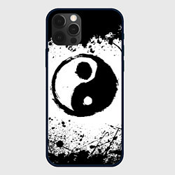 Чехол для iPhone 12 Pro Инь Янь Гранж, цвет: 3D-черный