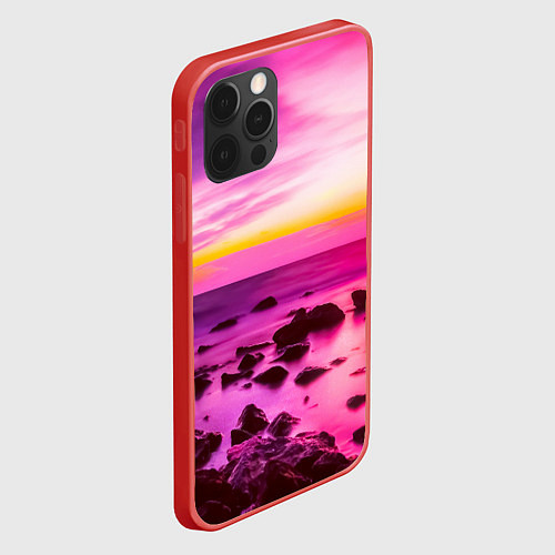 Чехол iPhone 12 Pro Just a sunset / 3D-Красный – фото 2