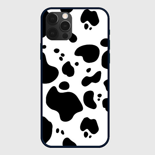 Чехол iPhone 12 Pro Пятна Далматина / 3D-Черный – фото 1