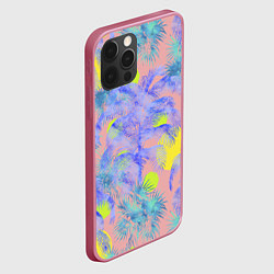 Чехол для iPhone 12 Pro Пальмы и Солнце Летом На Море, цвет: 3D-малиновый — фото 2