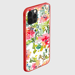 Чехол для iPhone 12 Pro Floral pattern Watercolour Summer, цвет: 3D-красный — фото 2