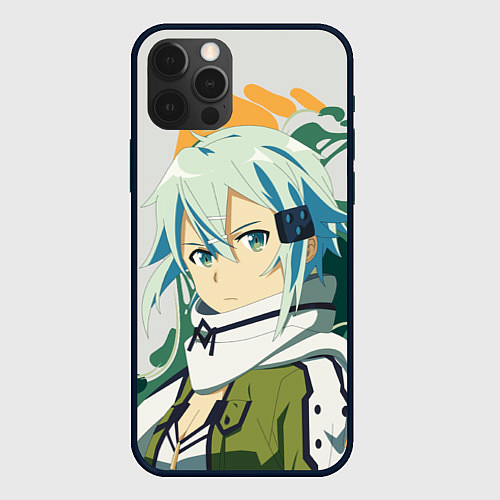 Чехол iPhone 12 Pro Асада Сино -Sword Art Online / 3D-Черный – фото 1